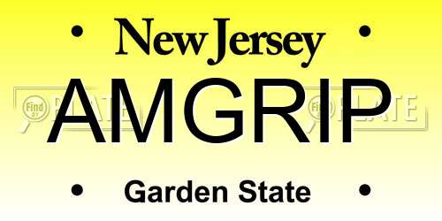 AMGRIP New Jersey License Plate