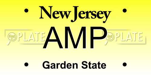 AMP New Jersey License Plate