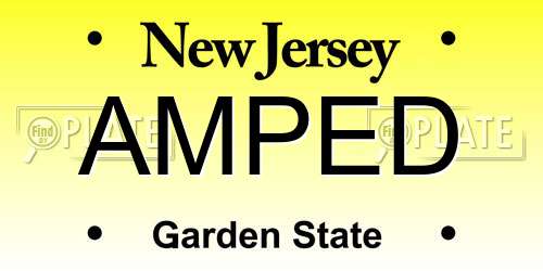 AMPED New Jersey License Plate