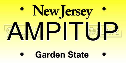 AMPITUP New Jersey License Plate