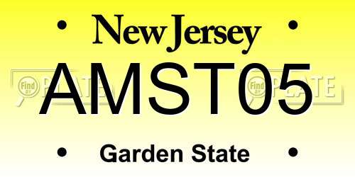 AMST05 New Jersey License Plate
