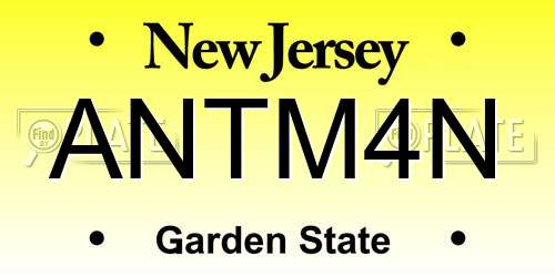 ANTM4N New Jersey License Plate