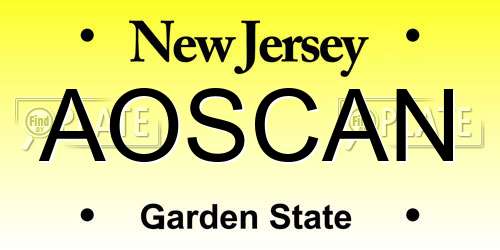 AOSCAN New Jersey License Plate