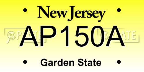 AP150A New Jersey License Plate