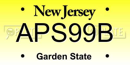 APS99B New Jersey License Plate