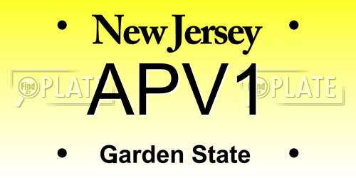 APV1 New Jersey License Plate
