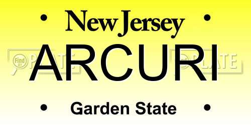 ARCURI New Jersey License Plate