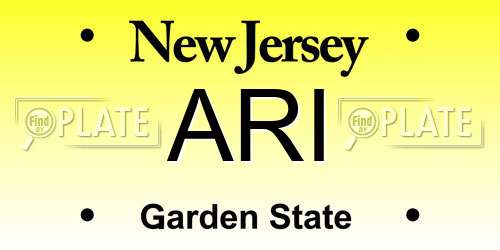 ARI New Jersey License Plate