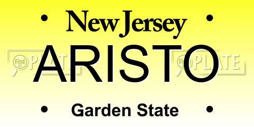 ARISTO New Jersey License Plate
