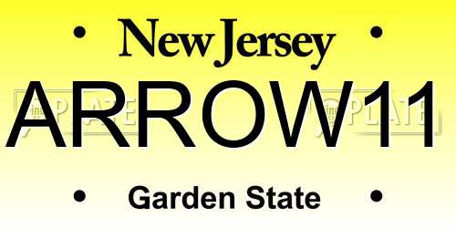 ARROW11 New Jersey License Plate