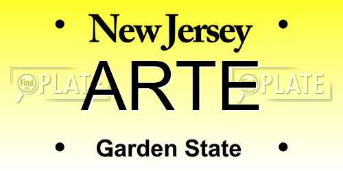 ARTE New Jersey License Plate
