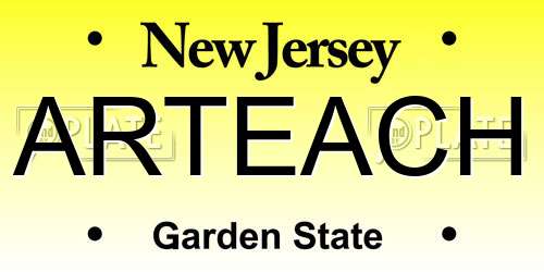 ARTEACH New Jersey License Plate