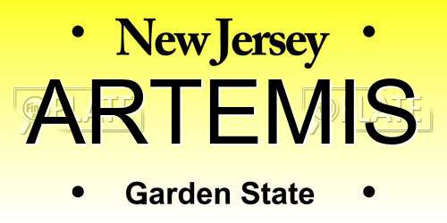 ARTEMIS New Jersey License Plate