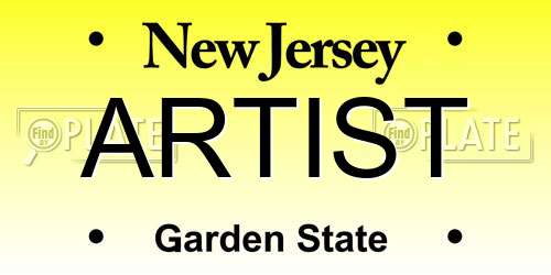 ARTIST New Jersey License Plate