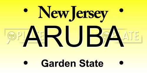ARUBA New Jersey License Plate