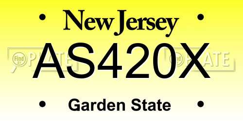 AS420X New Jersey License Plate