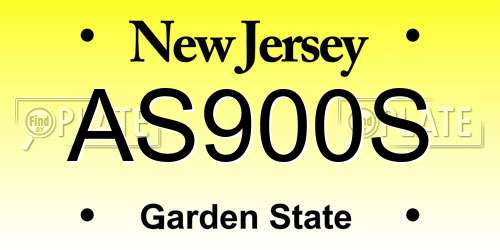 AS900S New Jersey License Plate