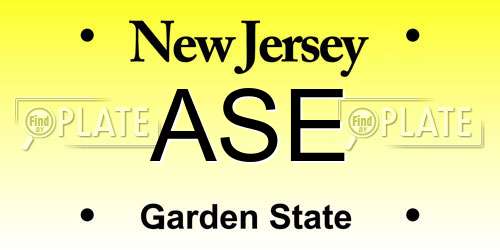 ASE New Jersey License Plate