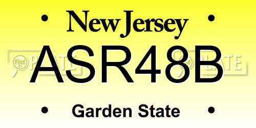 ASR48B New Jersey License Plate