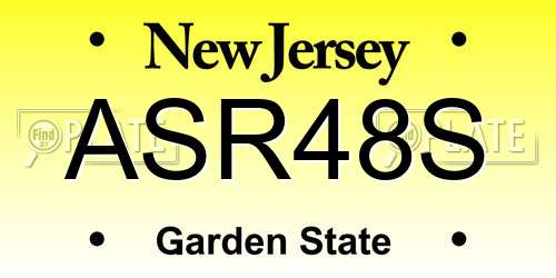 ASR48S New Jersey License Plate