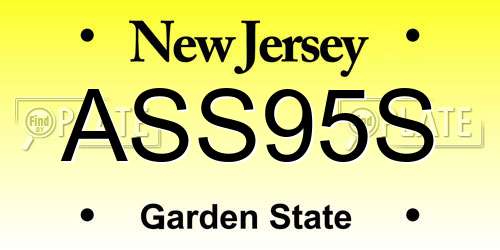 ASS95S New Jersey License Plate
