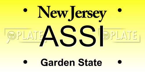 ASSI New Jersey License Plate