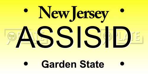 ASSISID New Jersey License Plate