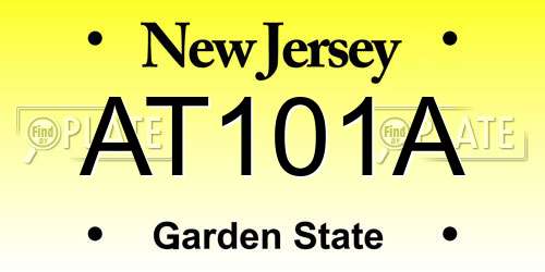 AT101A New Jersey License Plate