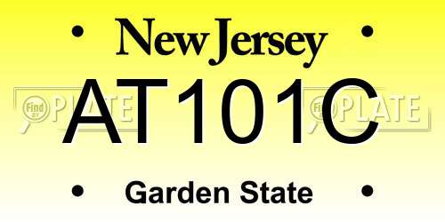 AT101C New Jersey License Plate