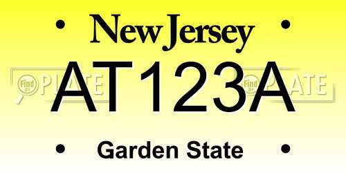 AT123A New Jersey License Plate