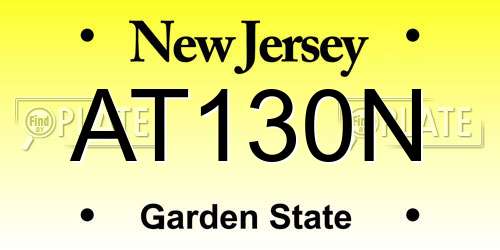 AT130N New Jersey License Plate
