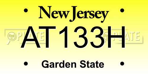 AT133H New Jersey License Plate