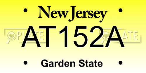 AT152A New Jersey License Plate