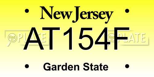 AT154F New Jersey License Plate