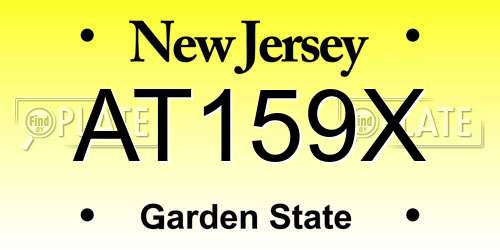 AT159X New Jersey License Plate