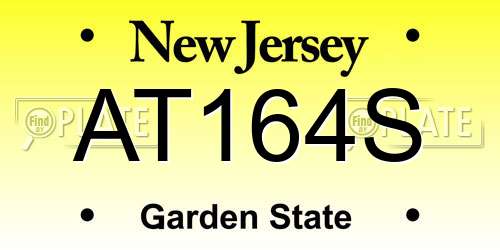 AT164S New Jersey License Plate