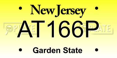 AT166P New Jersey License Plate