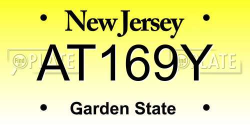 AT169Y New Jersey License Plate