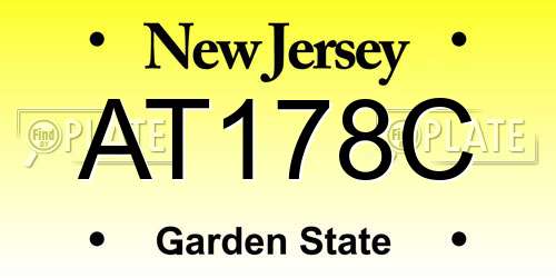 AT178C New Jersey License Plate