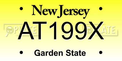 AT199X New Jersey License Plate