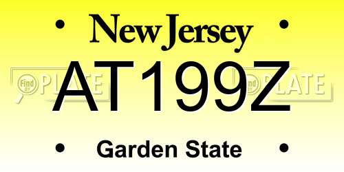 AT199Z New Jersey License Plate