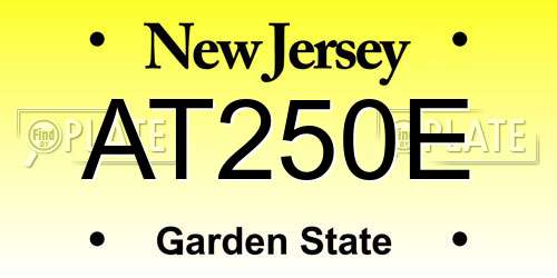 AT250E New Jersey License Plate
