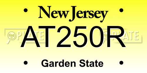 AT250R New Jersey License Plate