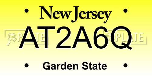 AT2A6Q New Jersey License Plate