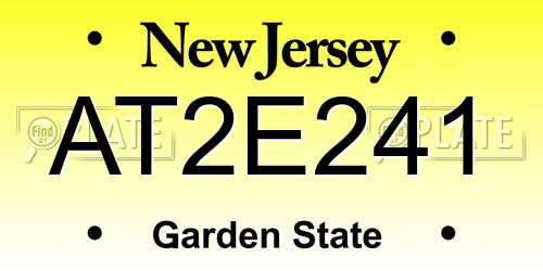 AT2E241 New Jersey License Plate