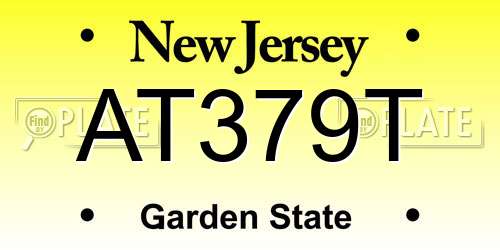 AT379T New Jersey License Plate