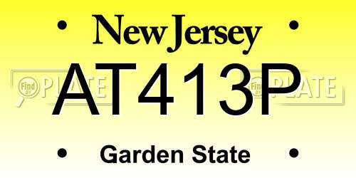 AT413P New Jersey License Plate