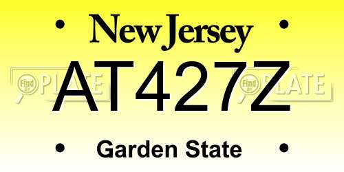 AT427Z New Jersey License Plate