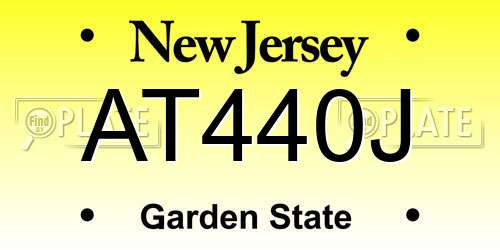 AT440J New Jersey License Plate