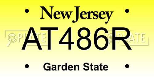 AT486R New Jersey License Plate